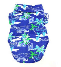Load image into Gallery viewer, Hawaiian Camp Shirt Ocean Blue and Palms
