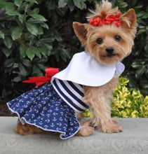 Load image into Gallery viewer, Dog Harness Dresses Nautical Anchors
