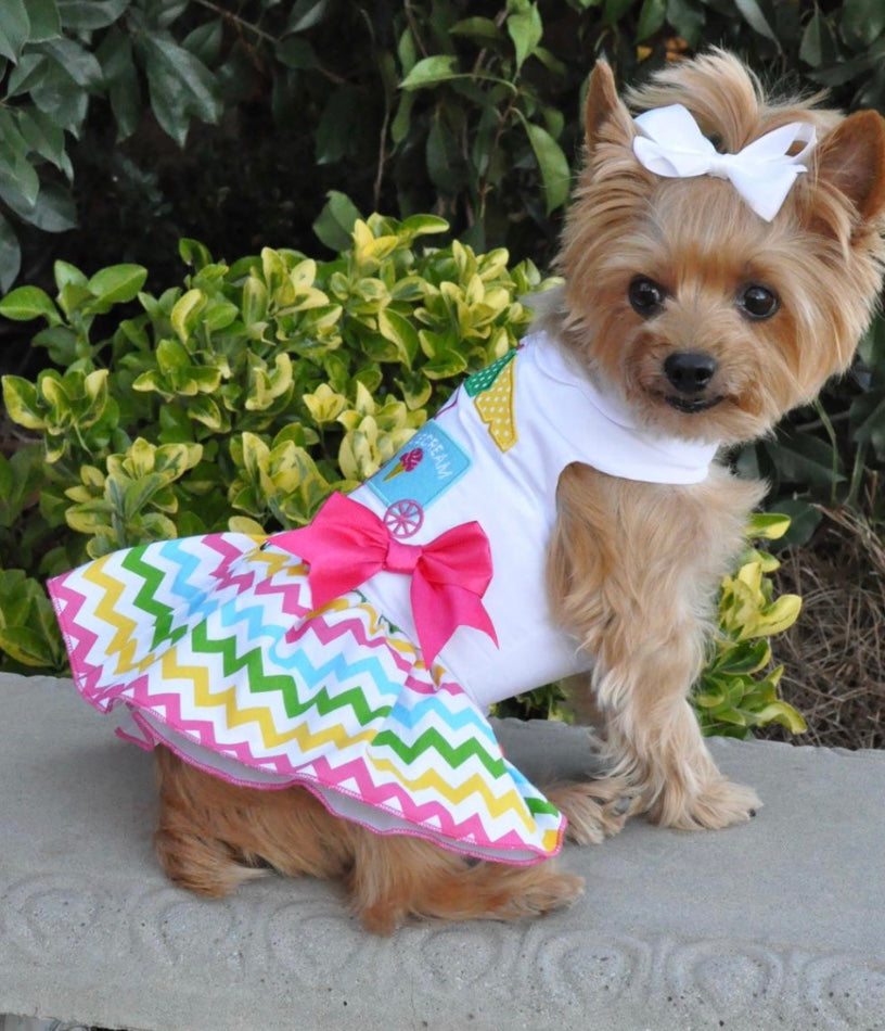 Dog Harness Dress  Ice Cream Cart